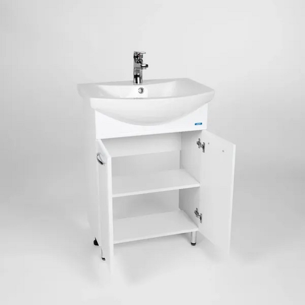 Тумба напольная Viant Милан 61 с раковиной Балтика Белый VMIL60BA-T2ST Тумба напольная Viant Милан 61 с раковиной Балтика Белый VMIL60BA-T2ST — изображение 3