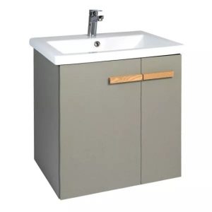 Тумба подвесная Viant Мюнхен 60 с раковиной Como Хаки VMUN60COH-T2STP