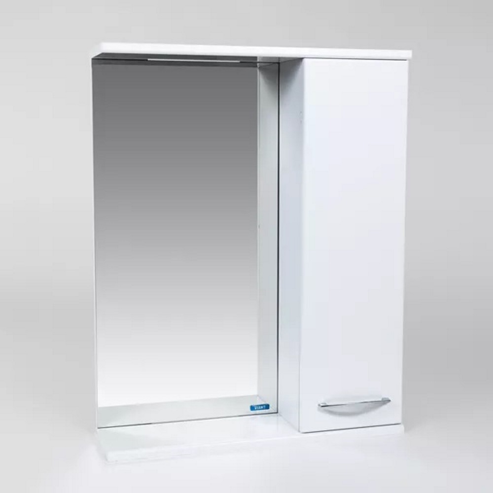 Шкаф зеркальный Viant Прага 55 правый Белый VPRA55-ZSHR Шкаф зеркальный Viant Прага 55 правый Белый VPRA55-ZSHR