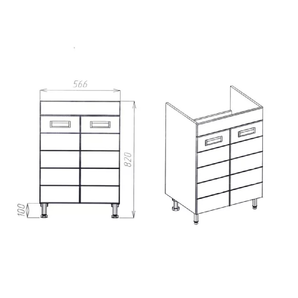 Тумба напольная Viant Вена 60 с раковиной Como Белый VVEN60CO-T2ST Тумба напольная Viant Вена 60 с раковиной Como Белый VVEN60CO-T2ST — изображение 3