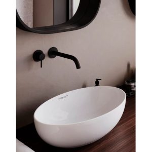 Раковина накладная Sanita Luxe Ringo Slim 53 Белый глянцевый WB.CT/Ringo/53-N.Slim/WHT.G/S1