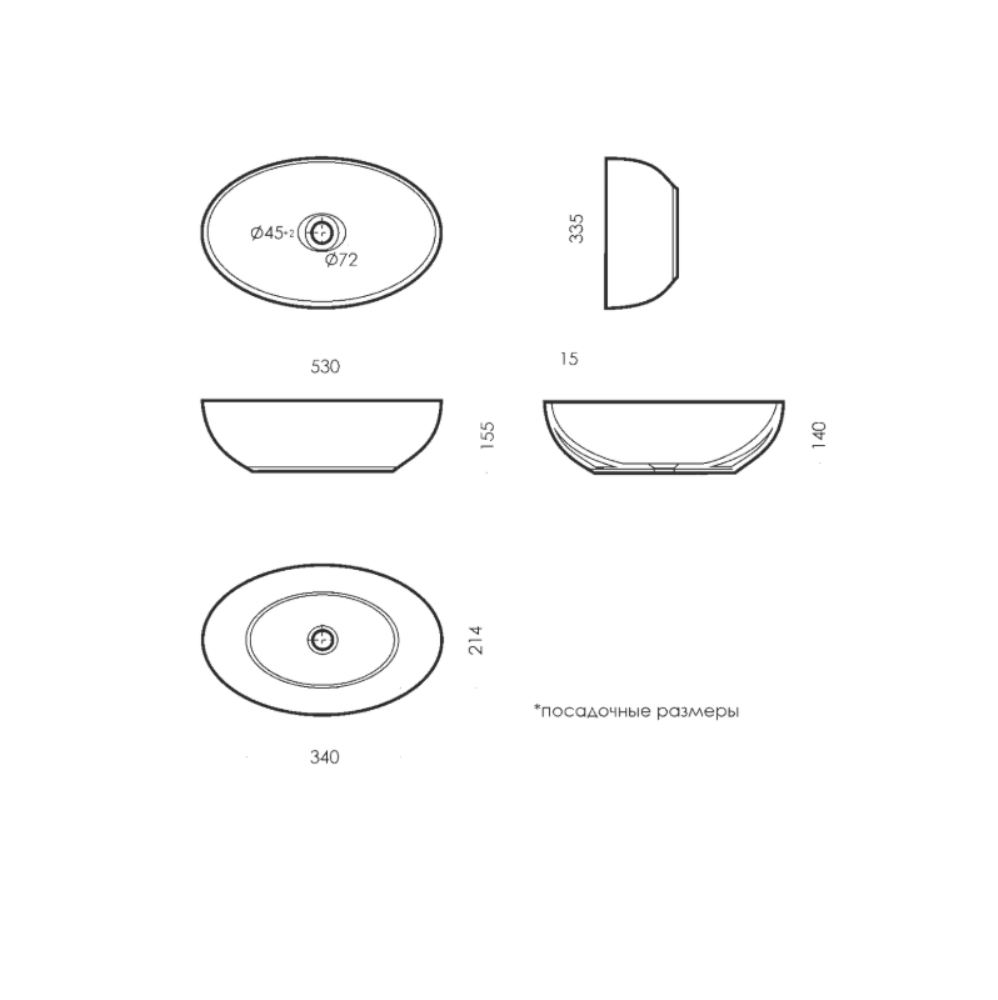 Раковина накладная Sanita Luxe 53 Белый глянцевый WB.CT/Ringo/53-N/WHT.G/S1 Раковина накладная Sanita Luxe 53 Белый глянцевый WB.CT/Ringo/53-N/WHT.G/S1 — изображение 4