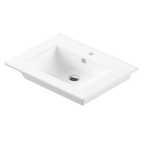 Раковина встраиваемая Sanita Luxe Quadro 75 Белый глянцевый WB.FN/Quadro/75-C/WHT.G/S1