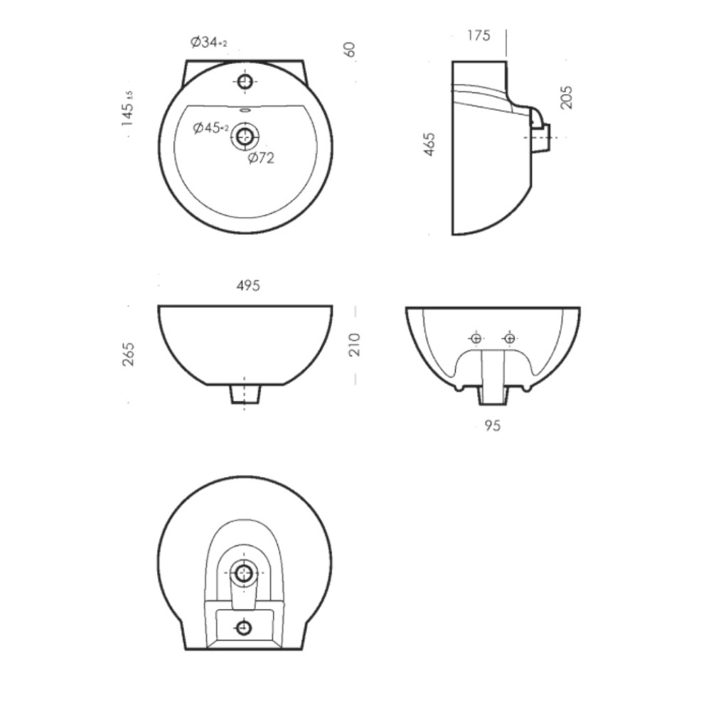 Раковина подвесная Sanita Luxe Art 50 Белый глянцевый WB.PD/Art/50-C/WHT.G/S1 Раковина подвесная Sanita Luxe Art 50 Белый глянцевый WB.PD/Art/50-C/WHT.G/S1 — изображение 4