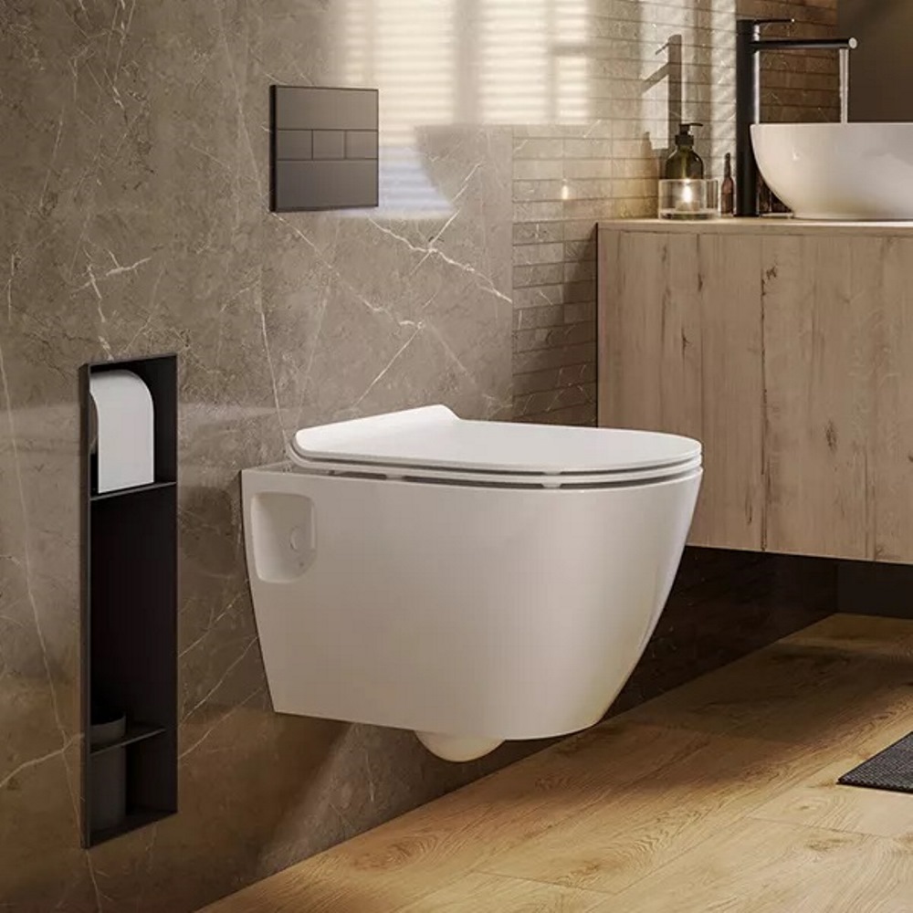 Унитаз подвесной Sanita Luxe Art Rimless Slim с крышкой-сиденье Белый глянцевый WC.WH/Art/SlimDM.Rim/WHT.G/S1 Унитаз подвесной Sanita Luxe Art Rimless Slim с крышкой-сиденье Белый глянцевый WC.WH/Art/SlimDM.Rim/WHT.G/S1