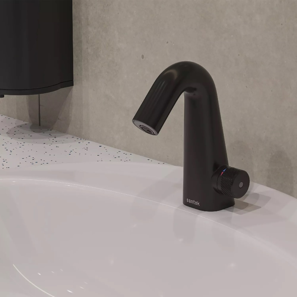 Смеситель для раковины Santek Космо бесконтактный электронный Черный матовый WH5A06019N001 Смеситель для раковины Santek Космо бесконтактный электронный Черный матовый WH5A06019N001 — изображение 2