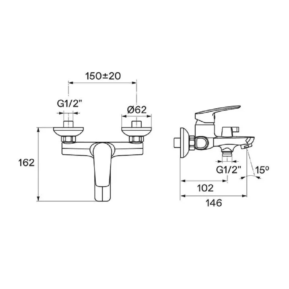 Смеситель для ванны Santek Марион Хром глянцевый WH5A10006C001 Смеситель для ванны Santek Марион Хром глянцевый WH5A10006C001 — изображение 3