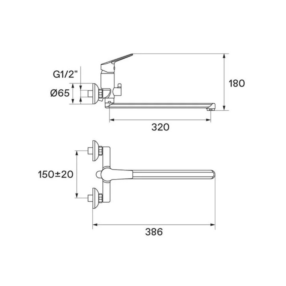 Смеситель для ванны Santek Венга Хром глянцевый WH5A12003C001 Смеситель для ванны Santek Венга Хром глянцевый WH5A12003C001 — изображение 3