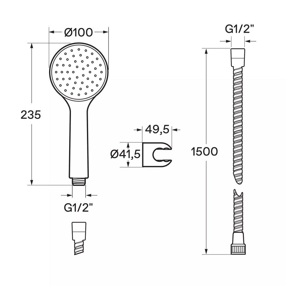 Смеситель для душа Santek Таос Черный матовый WH5A20009N001 Смеситель для душа Santek Таос Черный матовый WH5A20009N001 — изображение 4