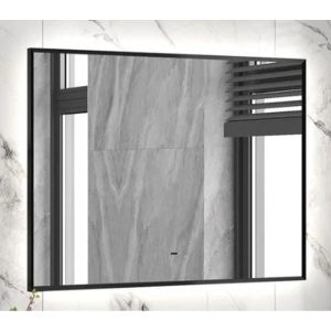 Зеркало Агата Meridian Black 80 с бесконтактным сенсором и холодной подсветкой Черный ЗЛП4932
