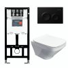Инсталляция Comforty с унитазом 108 и кнопкой смыва Черный матовый 00-00022395CF