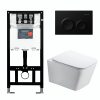 Инсталляция Comforty с унитазом 106 и кнопкой смыва Черный матовый 00-00022740CF