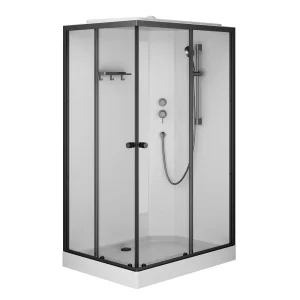Душевая кабина AM.PM X-Joy 120x80 профиль черный матовый стекло прозрачное W94C-403-12080BT
