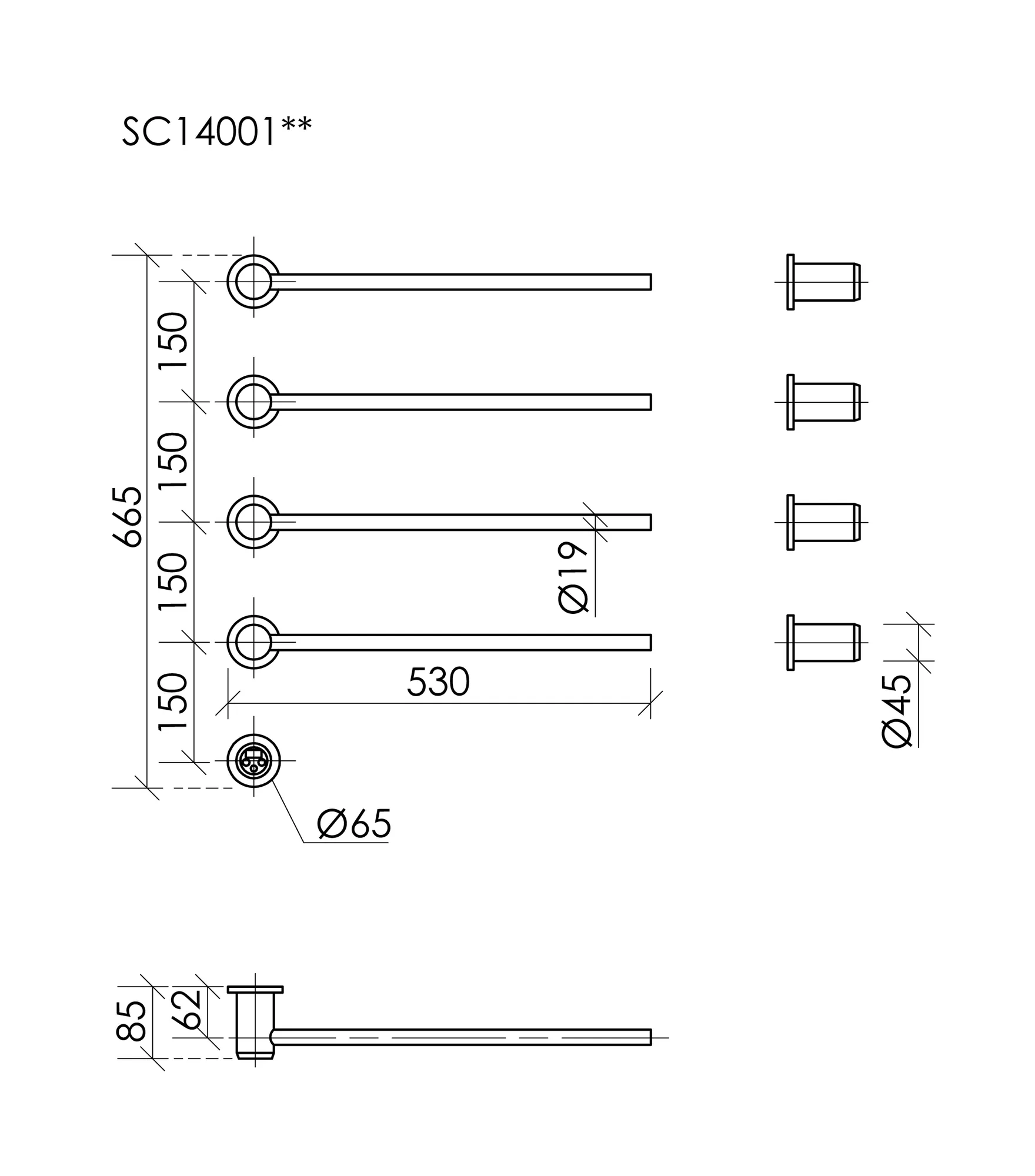 Полотенцесушитель Sancos Linea SC14001GG Полотенцесушитель Sancos Linea SC14001GG — изображение 9